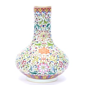 Vase, Chinese Famille Rose Porcelain - In The Style Of Qianlong