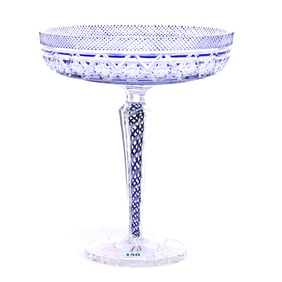 Compote, BPCG, Blue Cut To Clear, Hobstar Chain With Strawberry Diamond Border