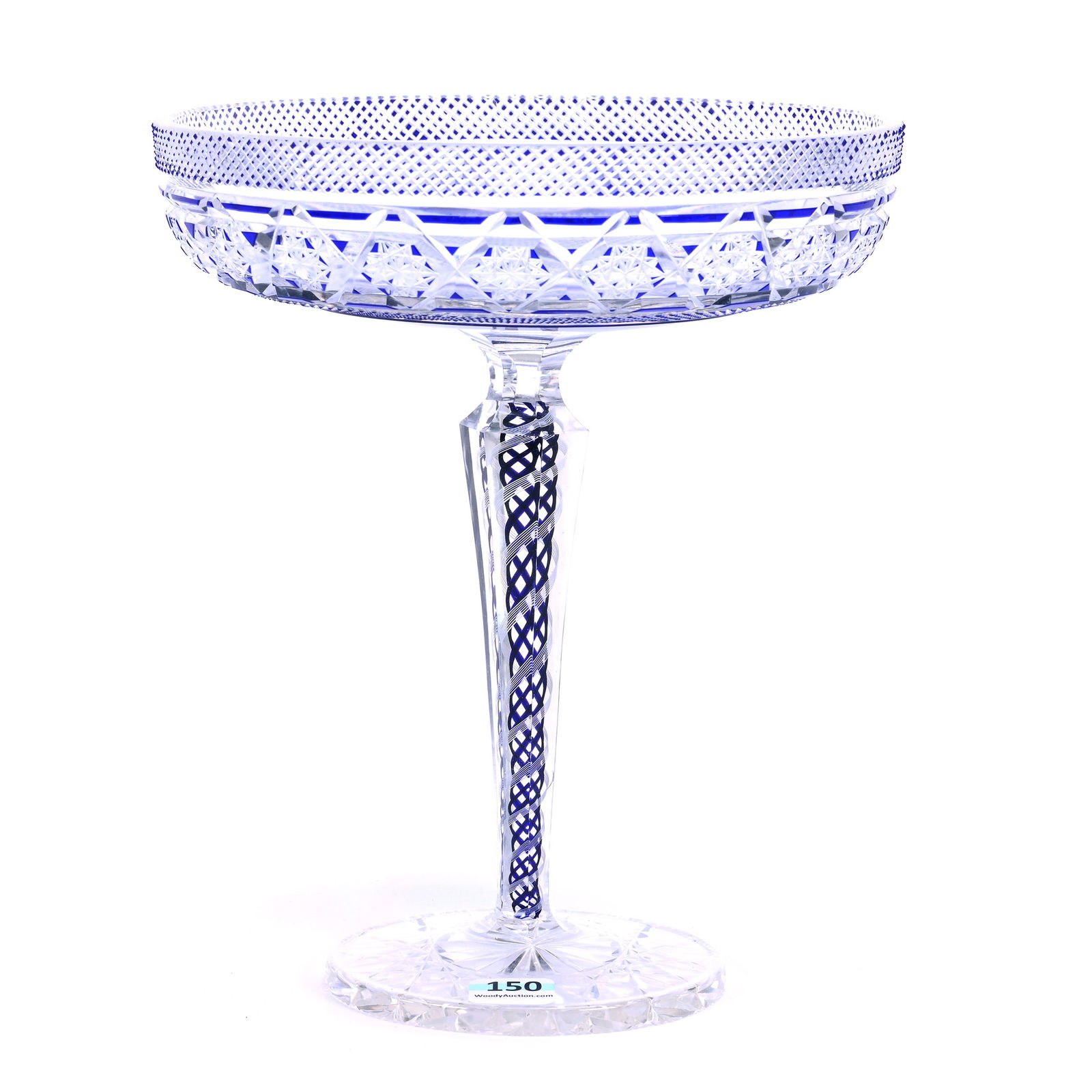 Compote, BPCG, Blue Cut To Clear, Hobstar Chain With Strawberry Diamond Border (1 of 3)