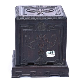 Carved Dark Green Jade Chinese Seal With Dragon Figure, Inscribed W/ Poems On 4 Sides W/ Seal On