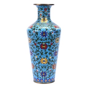 Vase, Chinese Cloisonne, In The Style Of Ming Dynasty