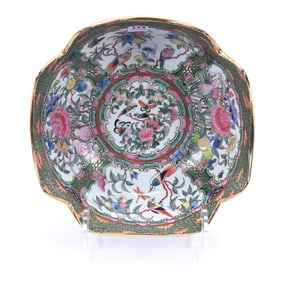 Bowl, Chinese Porcelain, Rose Medallion Design, In The Style Of Qianlong