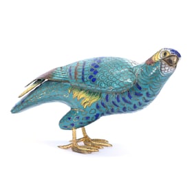 Bird Of Prey Figurine, Chinese Cloisonne, Quality Colors