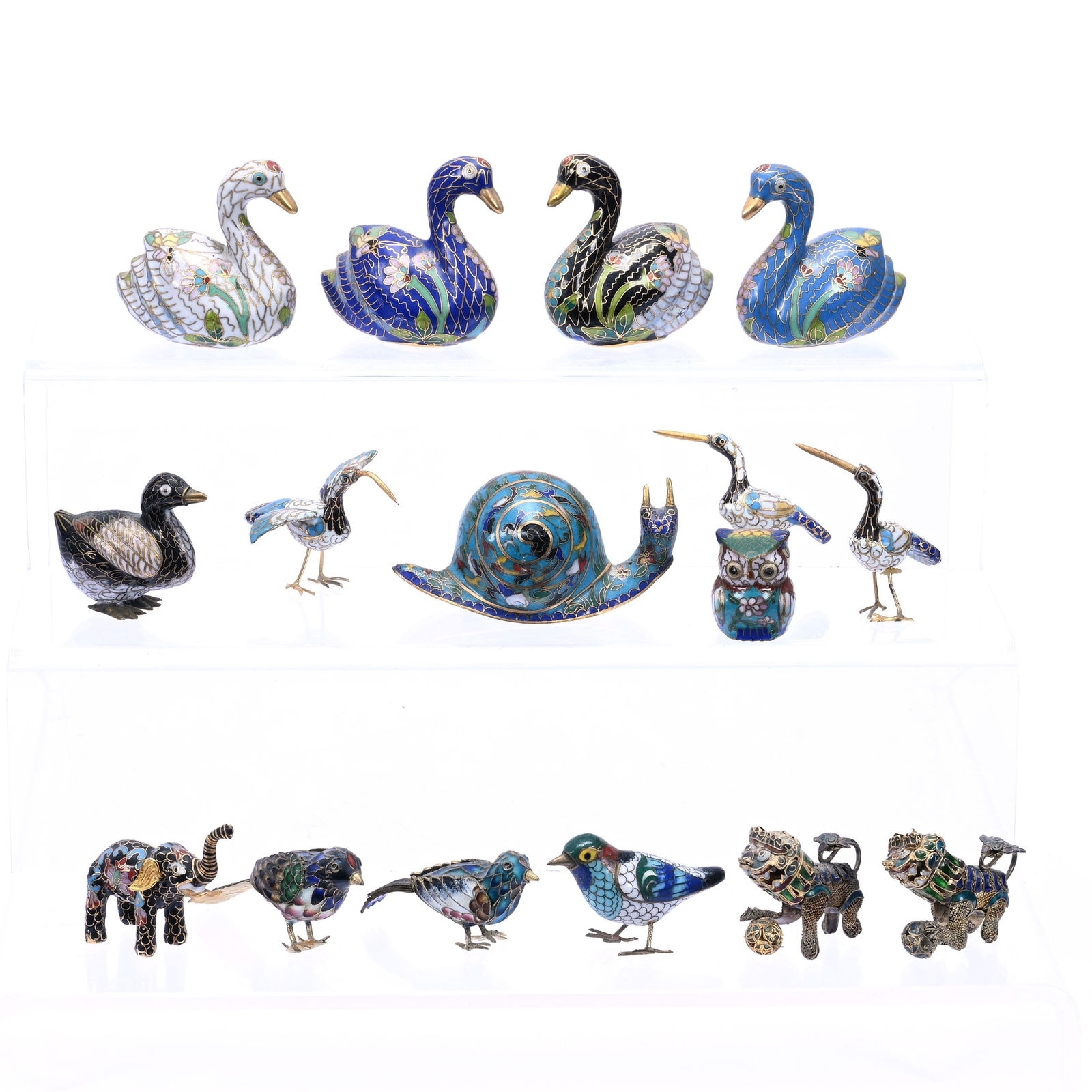 (16) Chinese Cloisonne Miniature Animals (1 of 5)