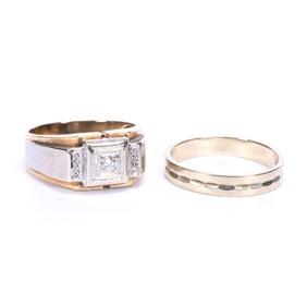 (2) Rings, Both 14k Gold