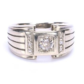 Man's Ring, 14k White Gold