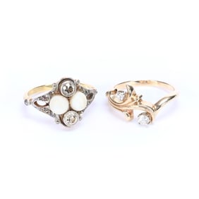 (2) Lady's Rings, Both 14k Gold