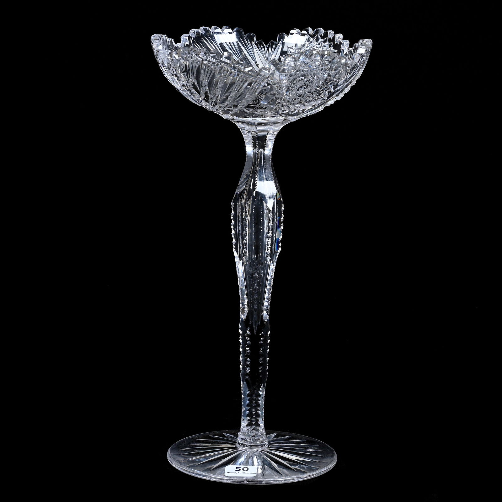 Jelly Compote, American Brilliant Cut Glass, Comet Type Pattern (1 of 3)