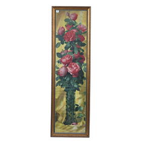 Framed Yard Long Lithograph Print Titled "The Favorites" (American Beauty Roses) (1 of 3)