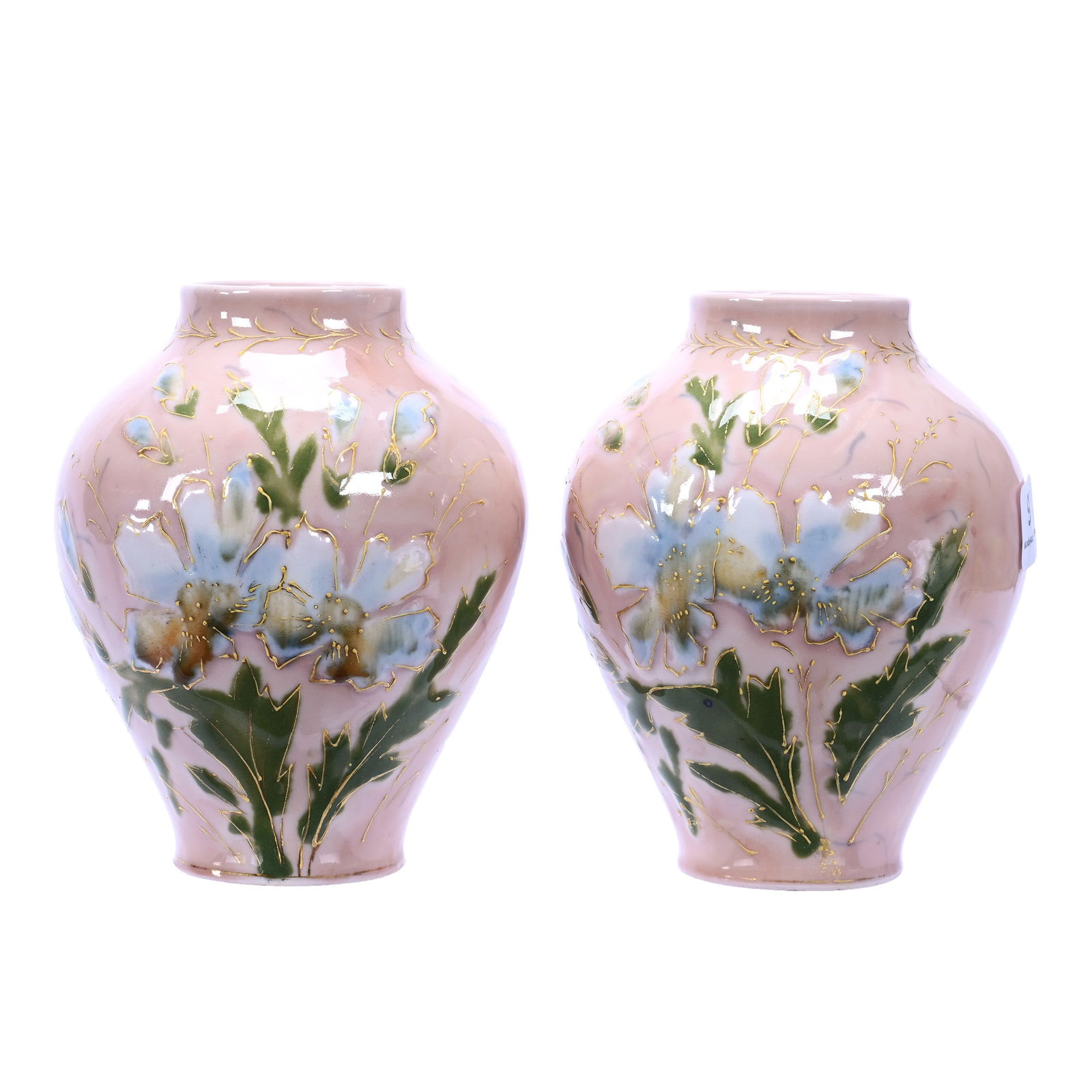Pair Vases Marked R.S. Prussia Steeple Mark (1 of 3)