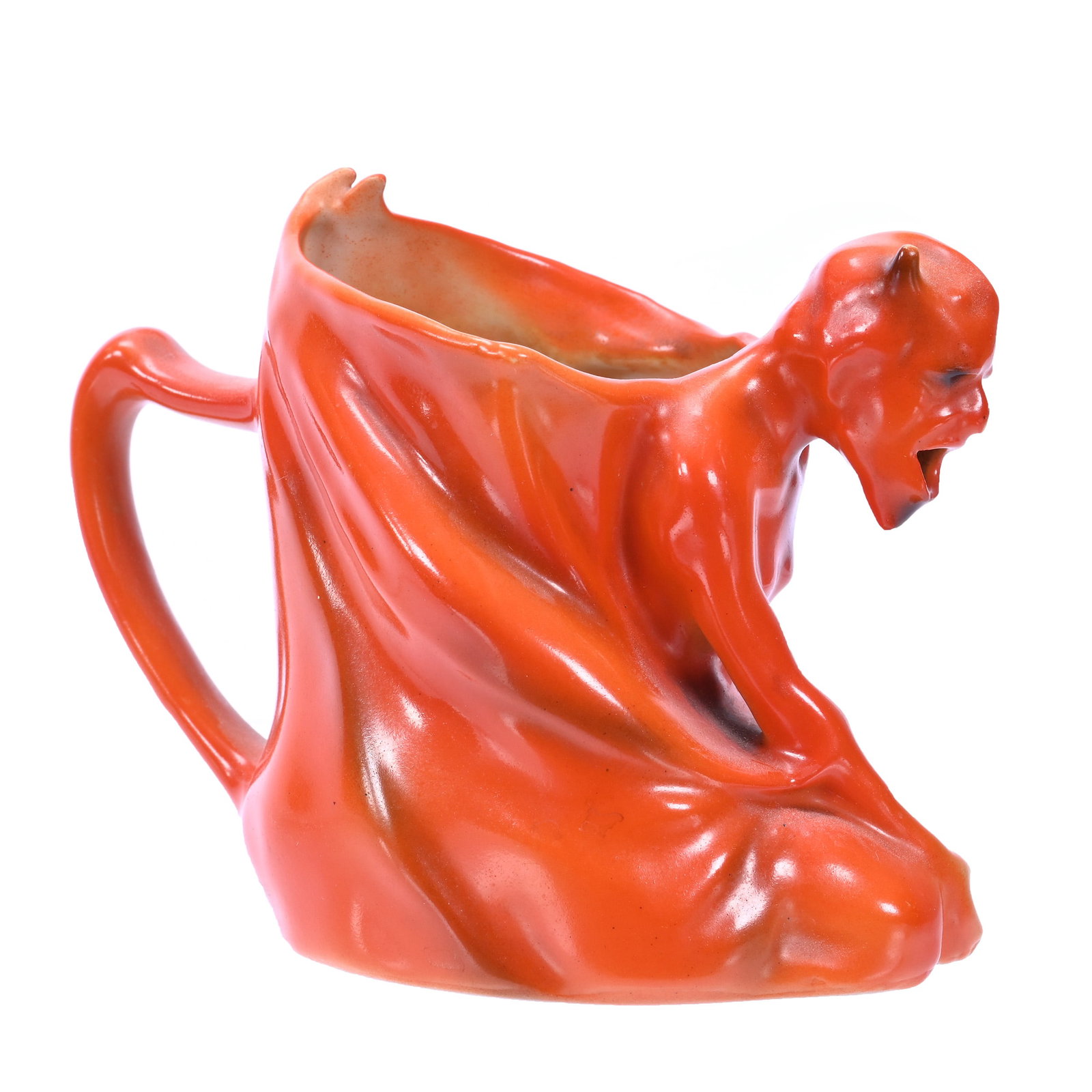 Red Devil Figural Creamer, Royal Bayreuth Blue Mark (1 of 3)