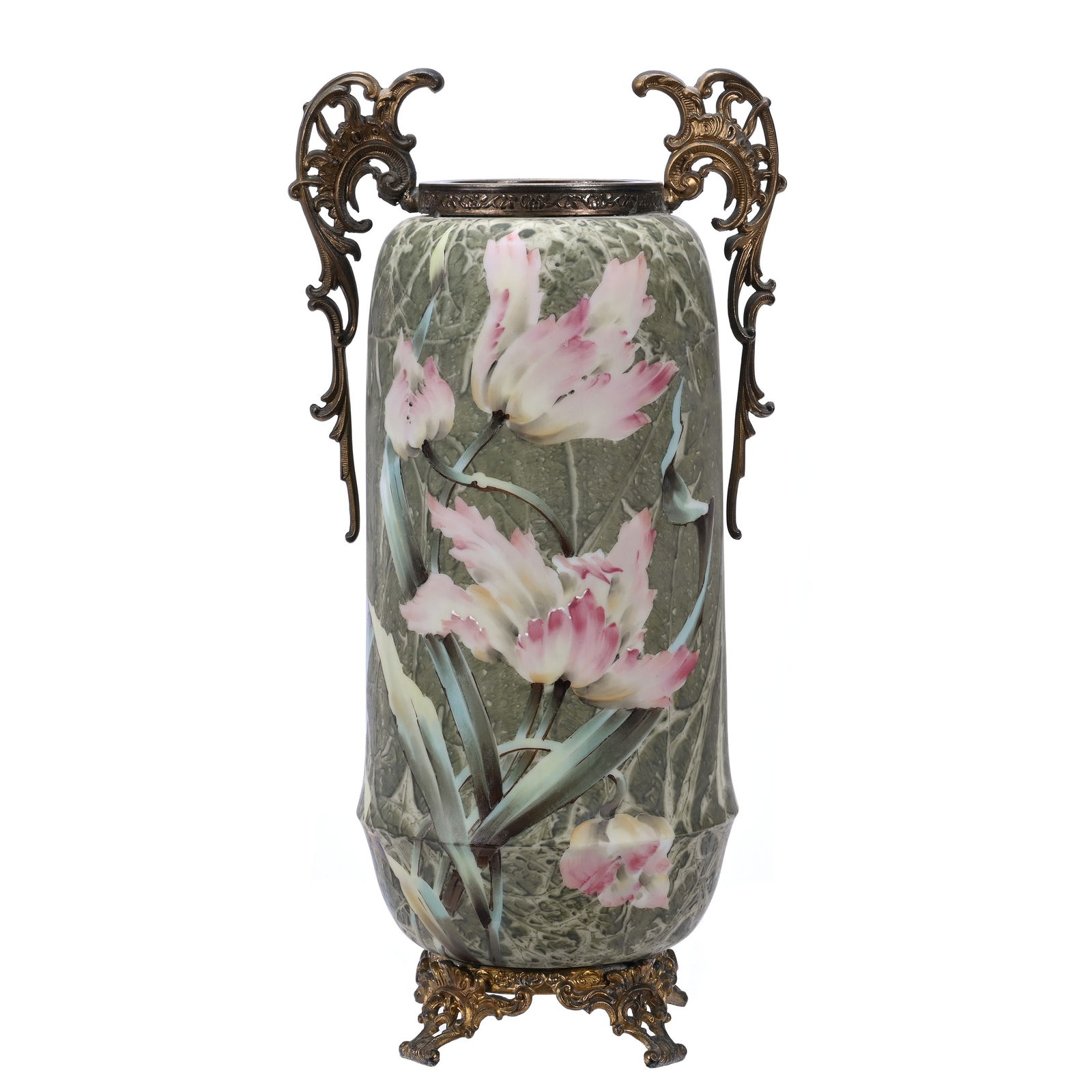 Vase, Two Handles, Unmarked Kelva Art Glass (1 of 3)