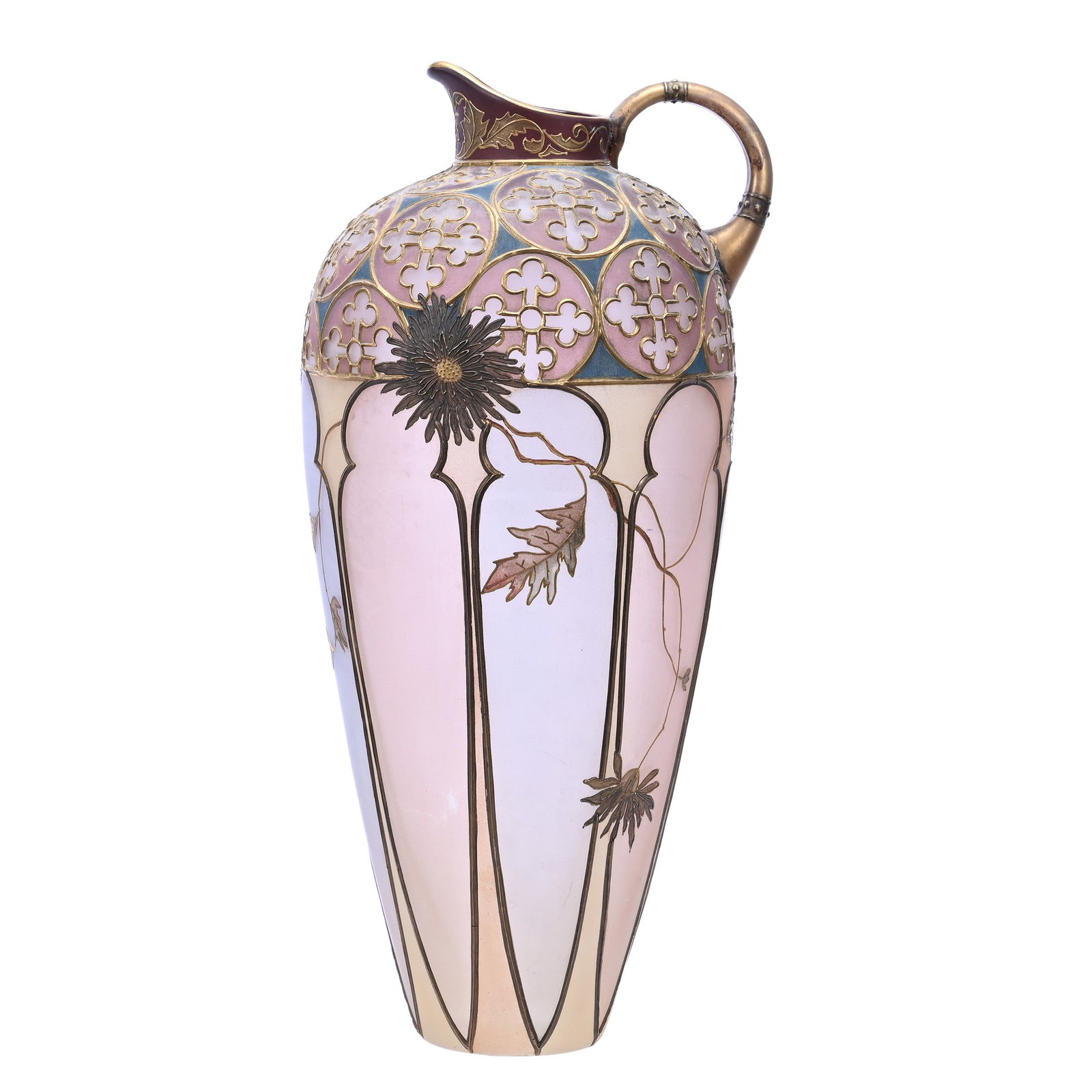 Tall Jug, Harrach (Royal Flemish Style) Art Glass (1 of 5)