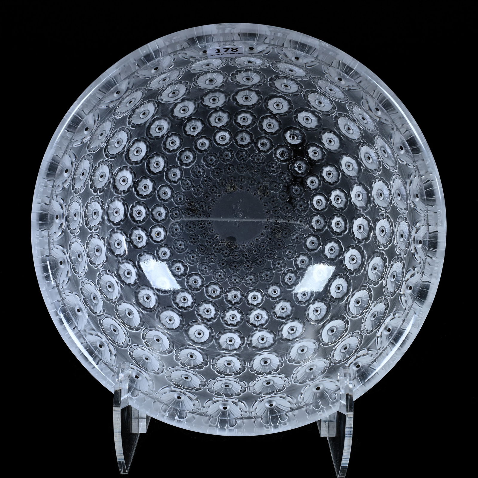 Bowl Signed Lalique France, Nemours Pattern (1 of 4)