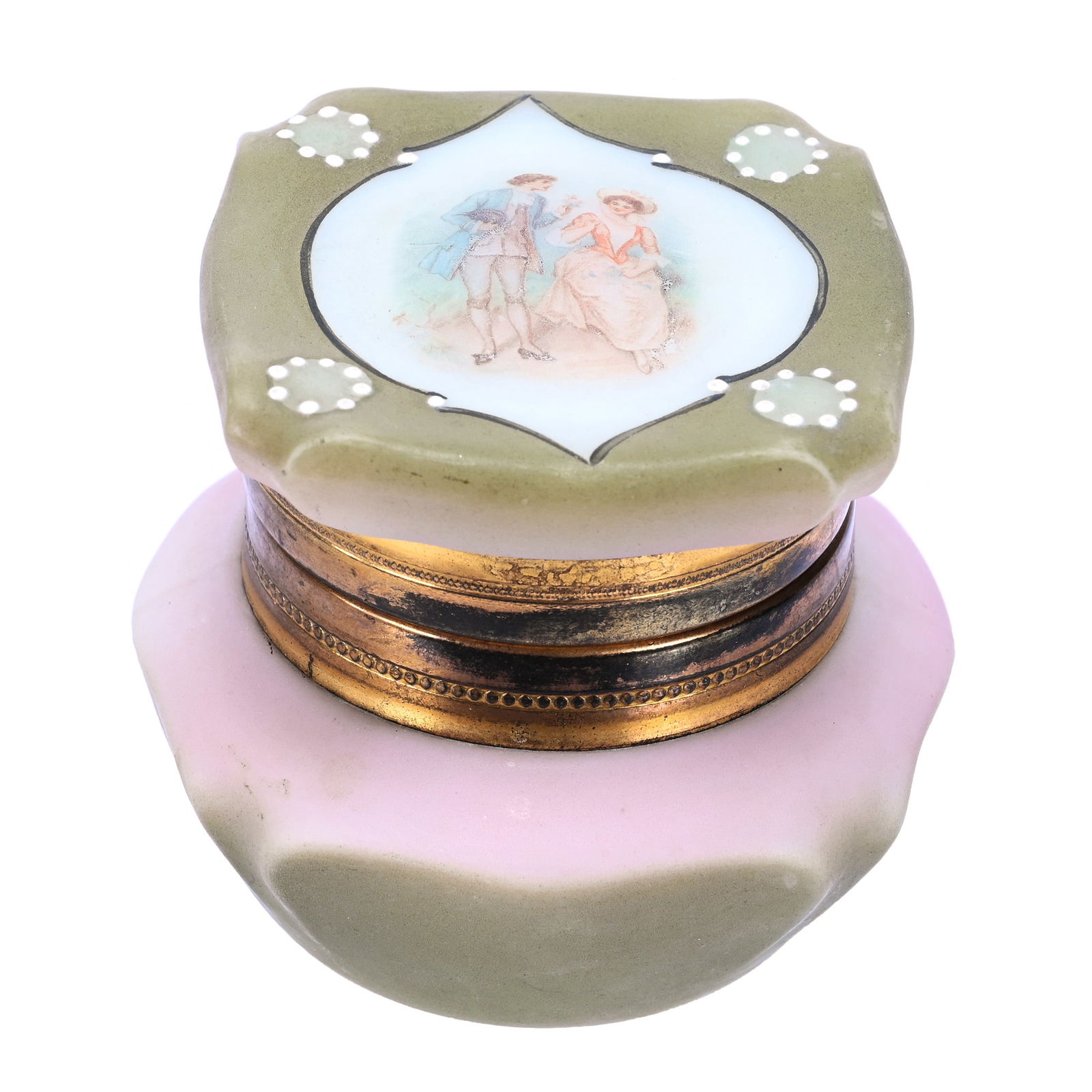 Ring Box Marked Nakara (Faintly), Courting Scene Decor (1 of 4)