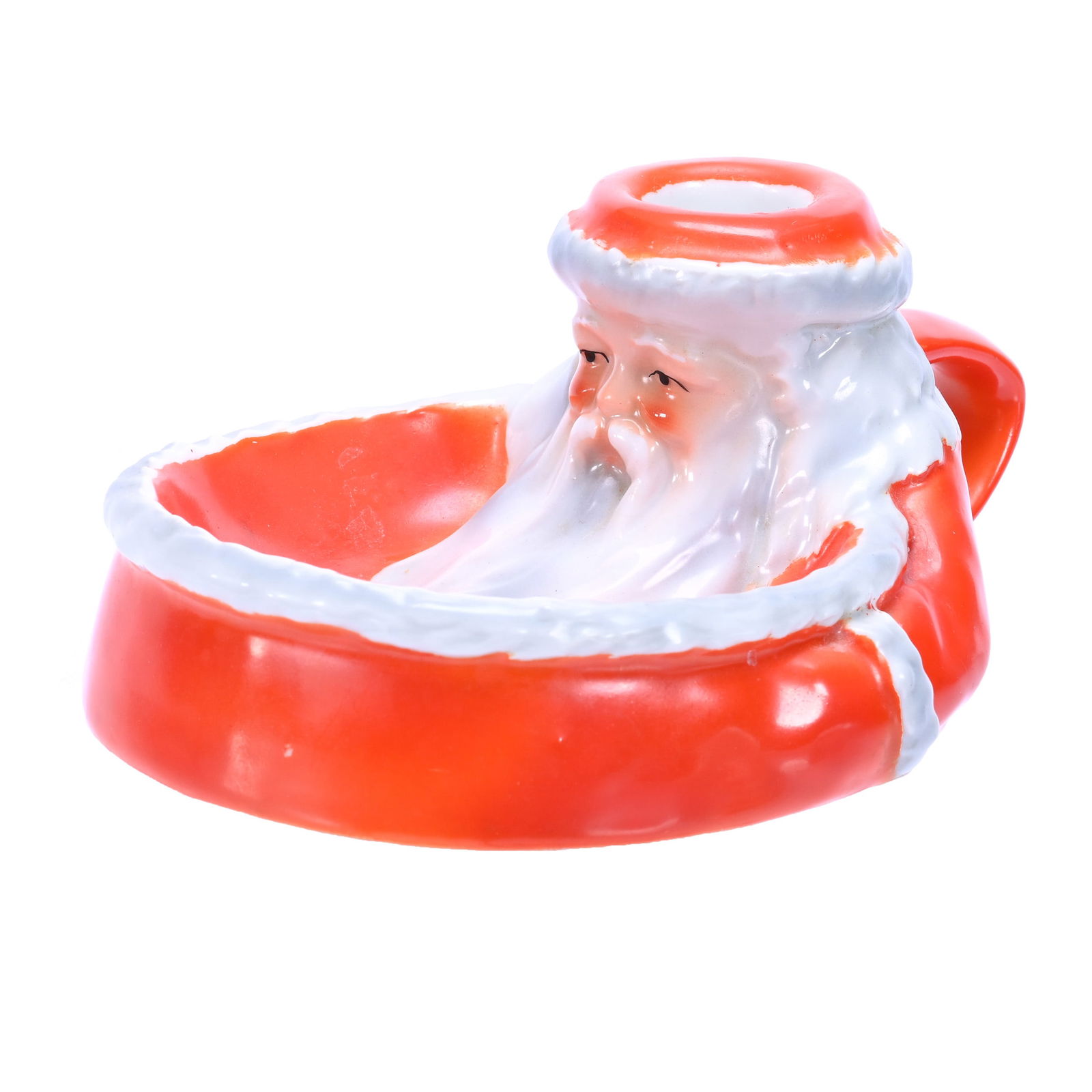 Chamberstick, Royal Bayreuth Blue Mark, Red Santa, Extra Nice (1 of 3)