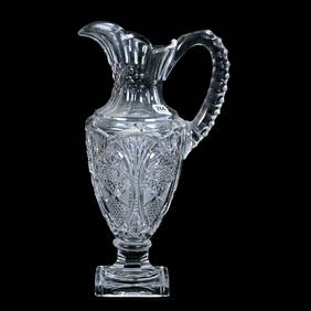 Pedestal Pitcher, ABCG, Hobstar, Vesica, Nailhead Diamond, Strawberry Diamond, Prism And Notched Fan (1 of 3)