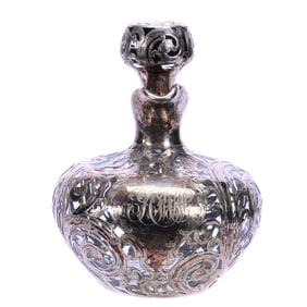 Decanter, ABCG, Solid Clear Glass With Extensive Sterling Silver Overlay