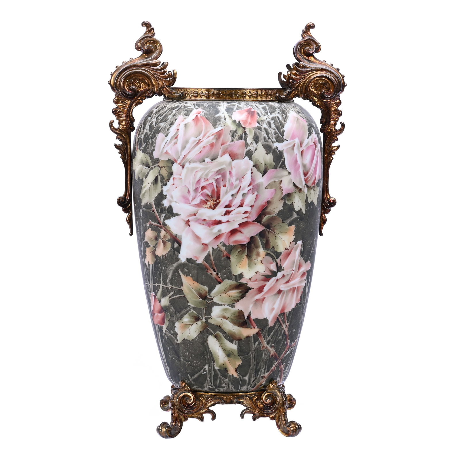 Footed Vase, Two Handles, Marked Kelva, (1 of 3)