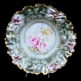 Bowl Marked R.S. Prussia, Carnation Mold