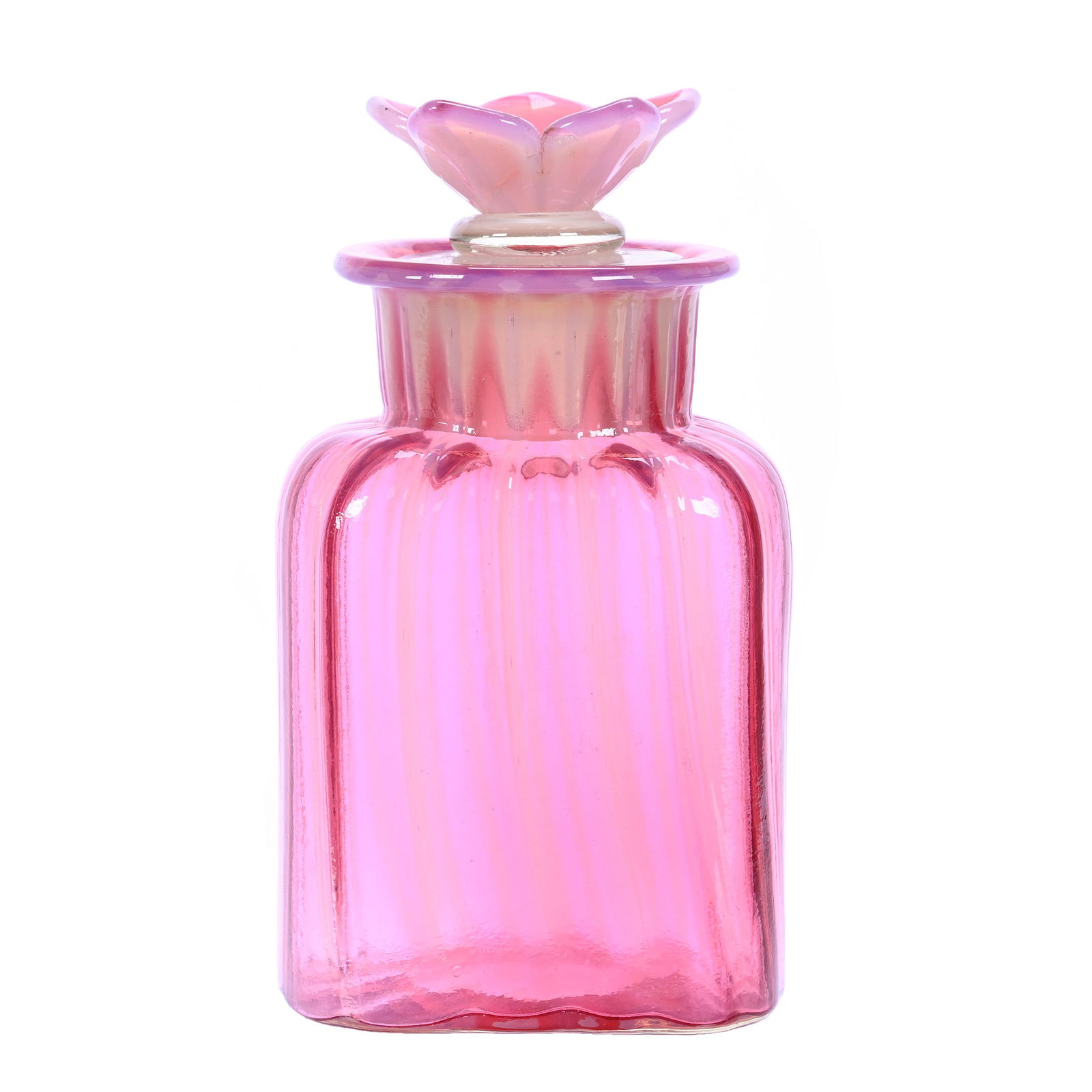 Bottle, Unmarked Steuben Oriental Poppy With Original "Flower" Stopper (1 of 3)