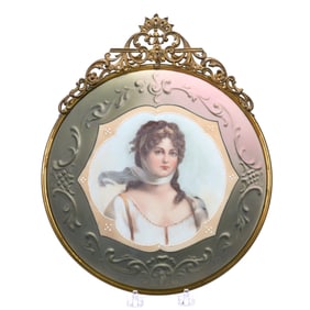 Round Plaque, Unmarked Nakara, Scroll Mold