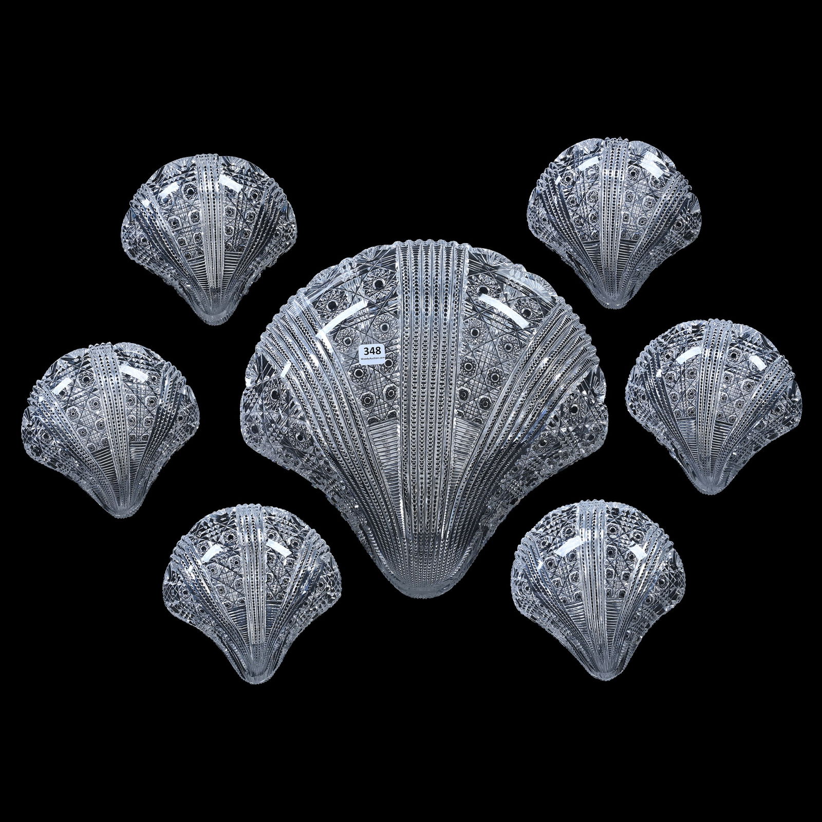 Berry Set, American Brilliant Cut Glass, Pattern Resembles Jewel By Phoenix Cut Glass (1 of 2)