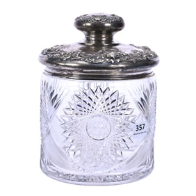 Humidor, American Brilliant Cut Glass