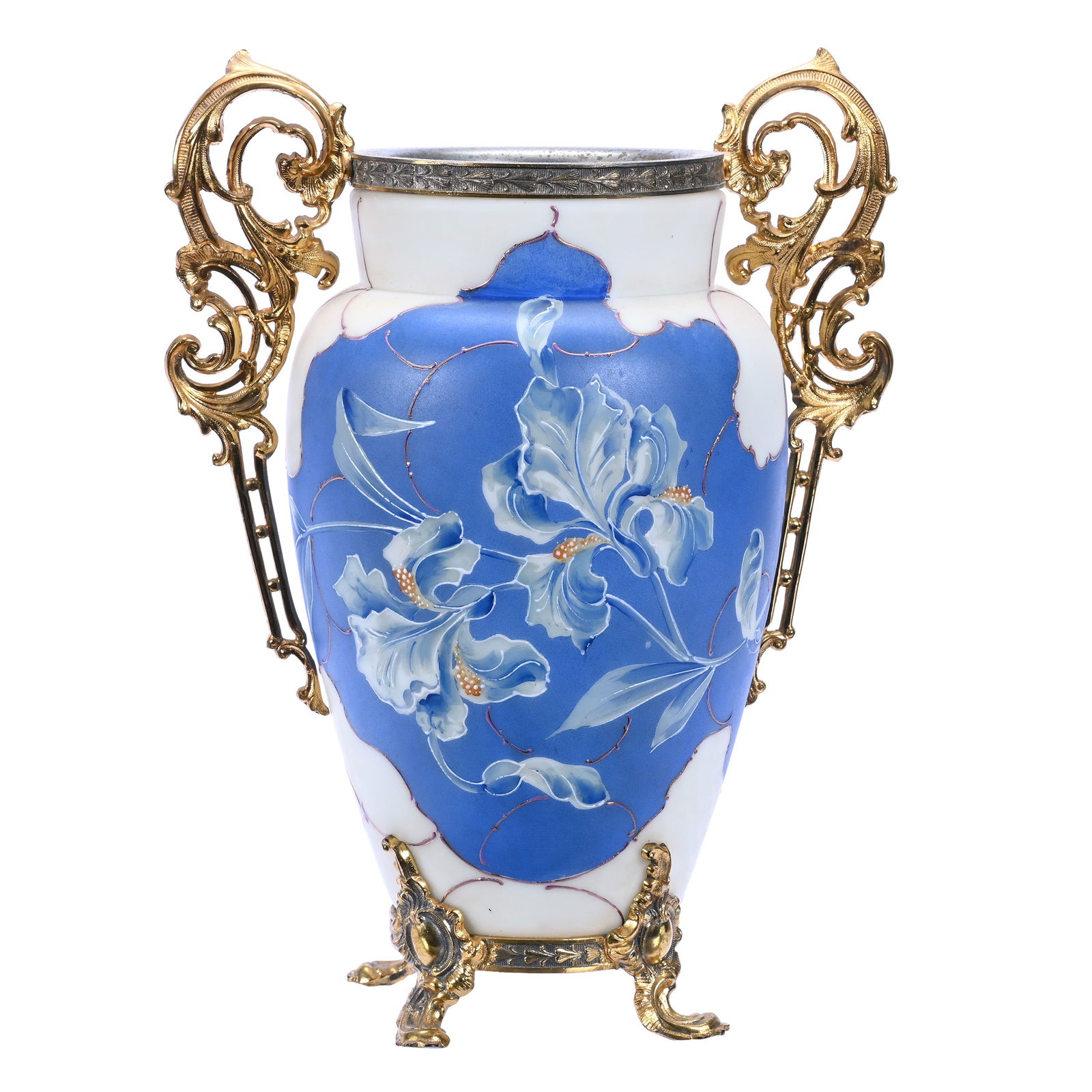 Vase, Two Handles, Unmarked Wave Crest (1 of 3)