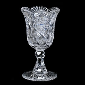 Pedestal Celery Vase, American Brilliant Cut Glass