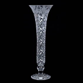 Trumpet Vase, American Brilliant Cut Glass, Signed Tuthill (1 of 3)