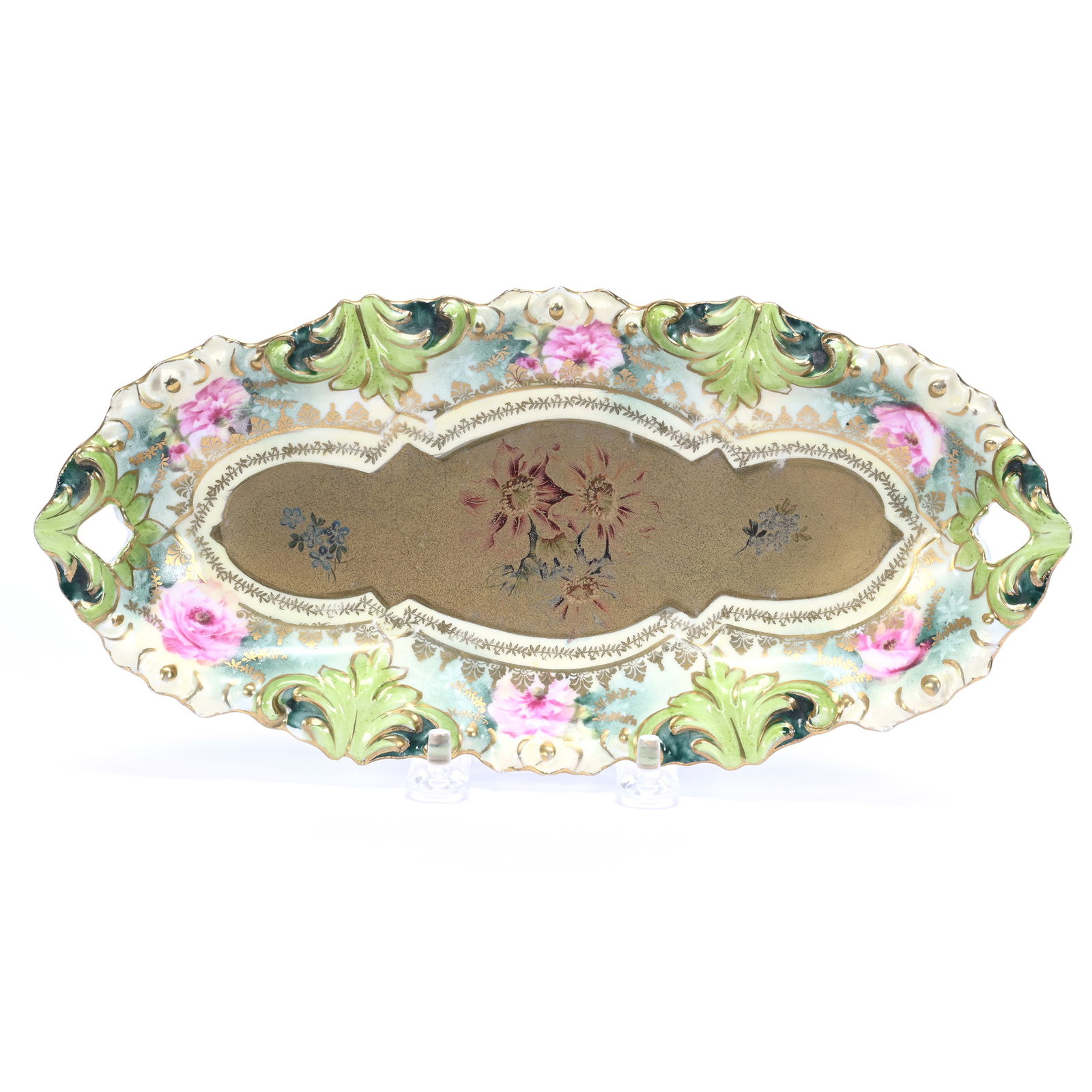 Relish Tray, Unmarked R.S. Prussia, Fleur De Lys Mold (1 of 2)