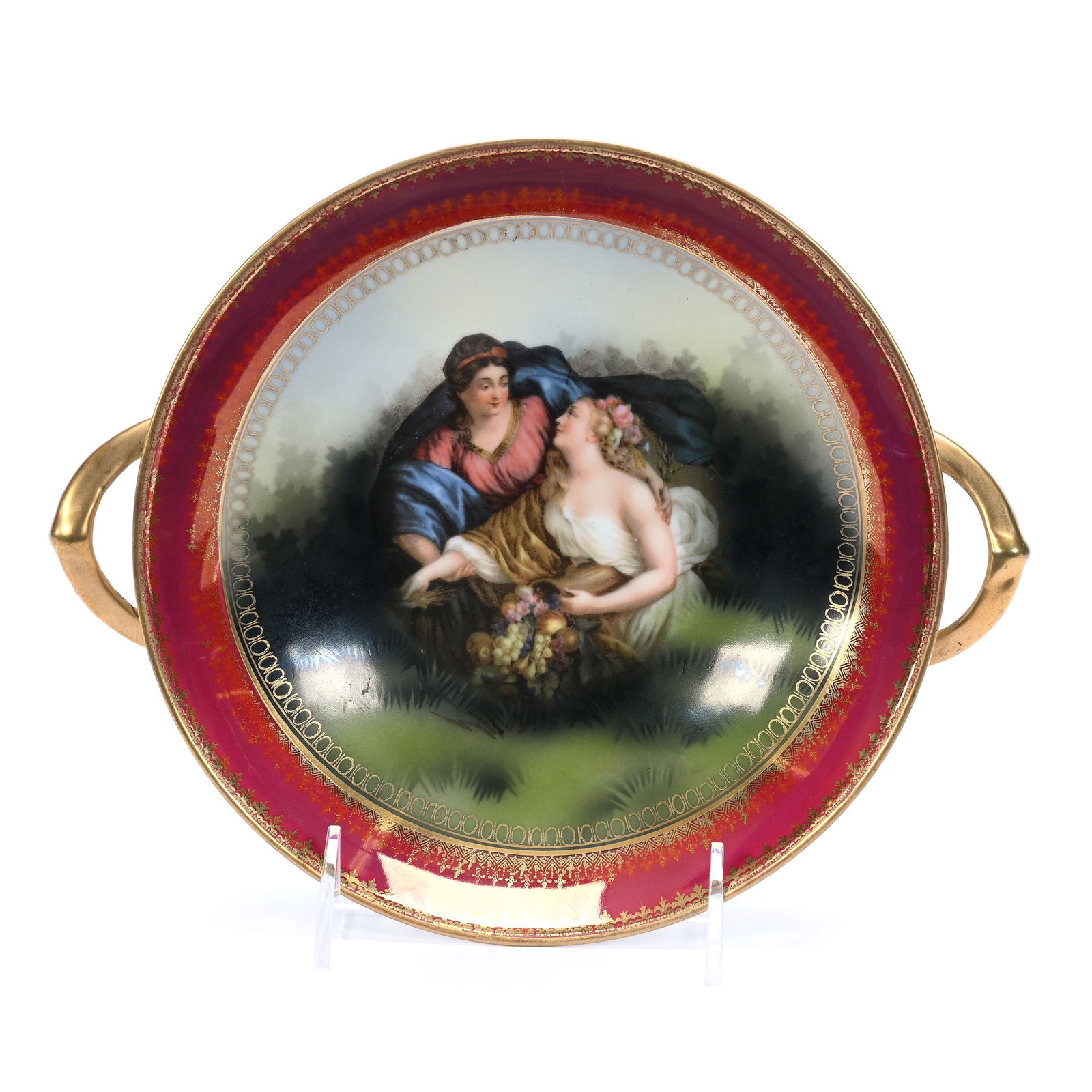 Pedestal Bowl, Two Handles, Marked R.S. Tillowitz (1 of 3)