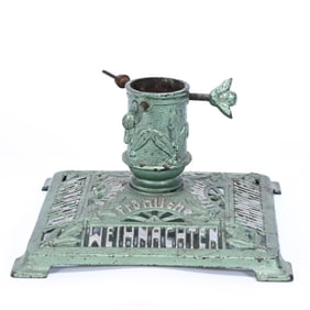 Vintage Cast Iron Christmas Tree Stand, German