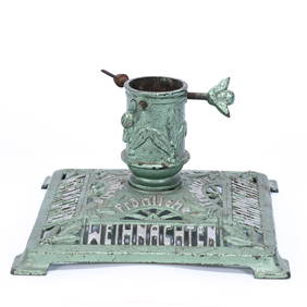 Vintage Cast Iron Christmas Tree Stand, German (1 of 4)