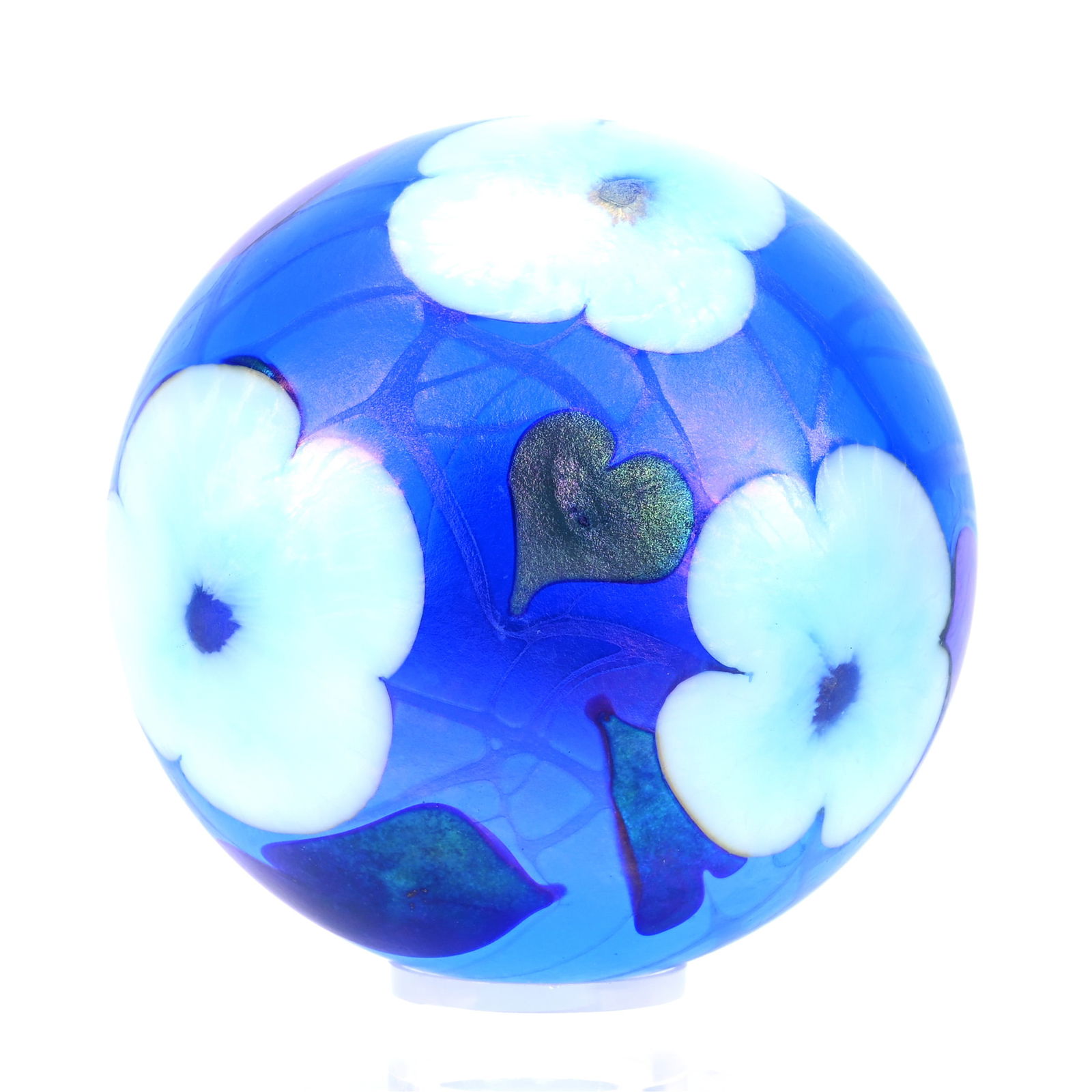 Paperweight, Contemporary Art Glass, Signed Charles Lotton, Dated 1975 (1 of 3)