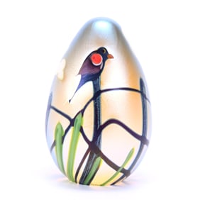 Paperweight, Contemporary Art Glass, Signed Orient & Flume, Dated 1981