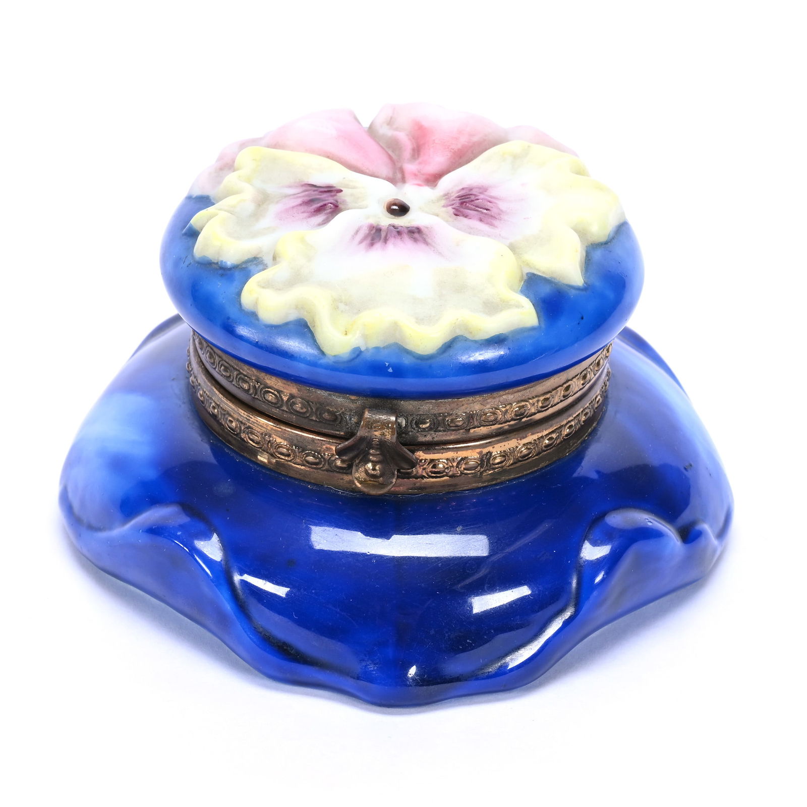 Jewel Box, Wave Crest Stamp Mark, Blown Mold Pansy Lid (1 of 4)