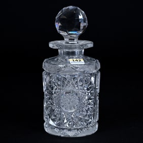 Cologne Bottle, ABCG, Unique Pattern Featuring Large Well Cut Hobstar On One Side