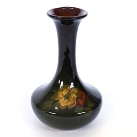 Vase Marked Louwelsa Weller, Art Pottery, Brown And Green Tones With Floral Decor,