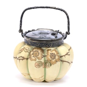 Cracker Jar, Unmarked Crown Milano, Melon Ribbed