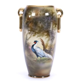 Two Handled Vase, Marked R.S. Poland