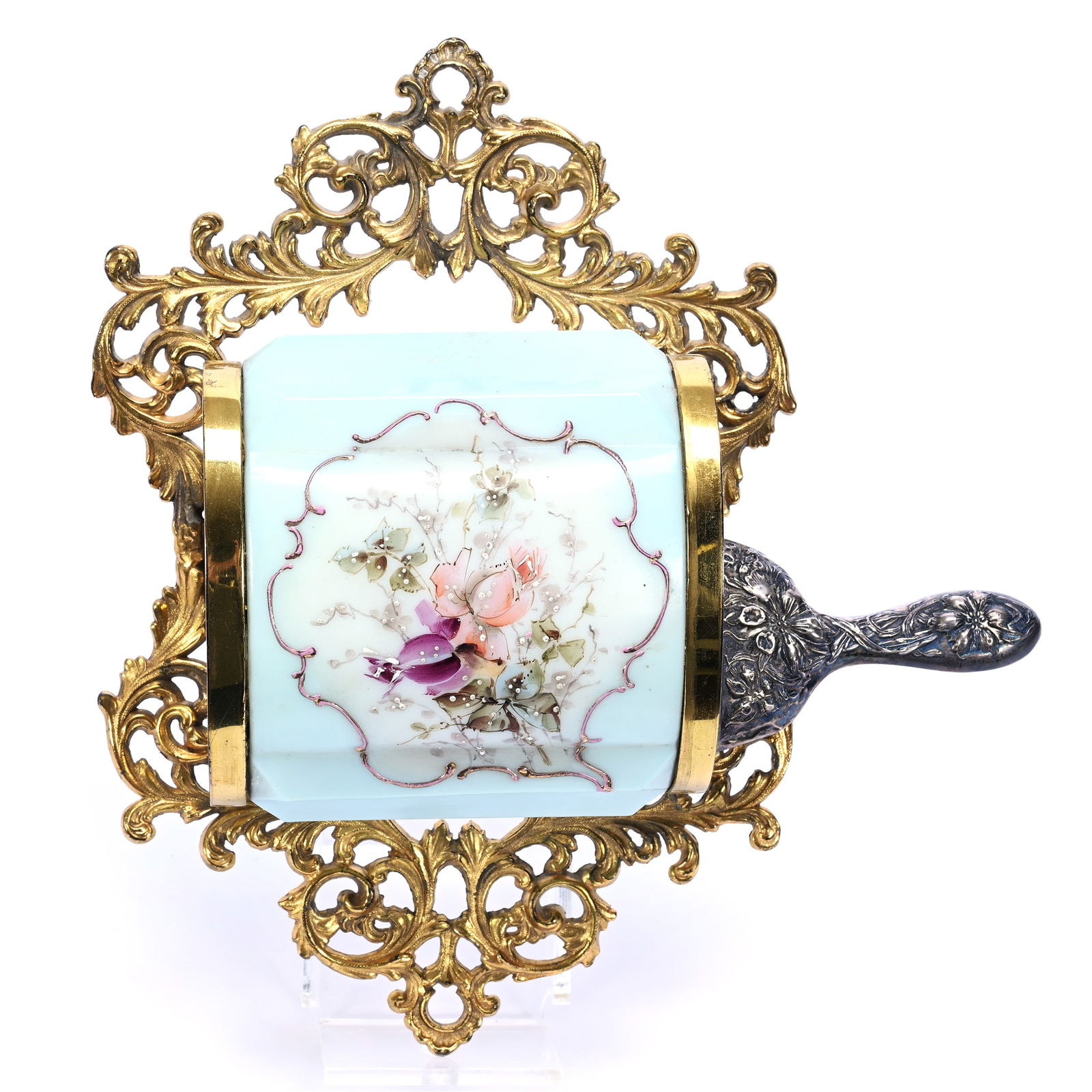 Whisk Broom Holder, Wave Crest Banner Mark, Pleated Mold (1 of 2)