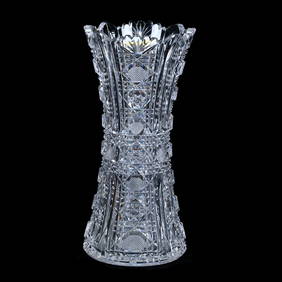 Vase, ABCG, Hobstar, Strawberry Diamond, Prism And Fan Motif With Channel Highlights (1 of 3)