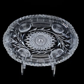 Banana Bowl, ABCG, Extremely Rare Automobile Design Patented By Irving Cut Glass, 1913