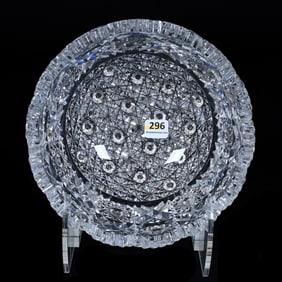 Bowl, American Brilliant Cut Glass, Royal Pattern By Hunt Cut Glass