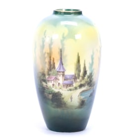 Vase Marked R.S. Prussia, Castle Scenic Decor