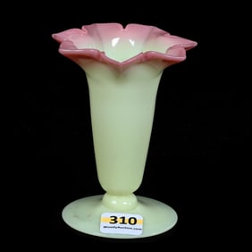 Pedestal Vase Marked Thomas Webb Queens Burmese