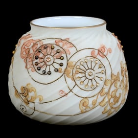 Sweetmeat Marked Crown Milano Art Glass