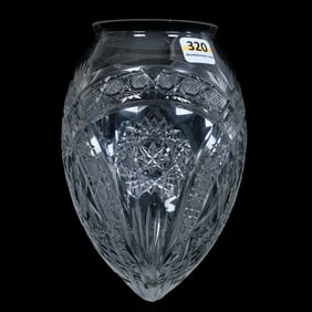 Light Shade, Bullet Shape, American Brilliant Cut Glass, Attributed To Phoenix Cut Glass
